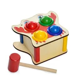 Деревянная игрушка стукачка "Крабик" Limo Toy MD 1682B, молоток