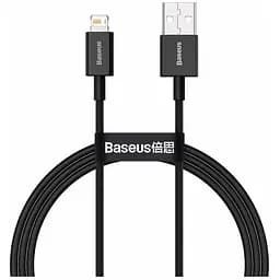 Дата кабель USB 2.0 AM to Lightning 1.0m 2.4A Superior Series Black Baseus (CALYS-A01)