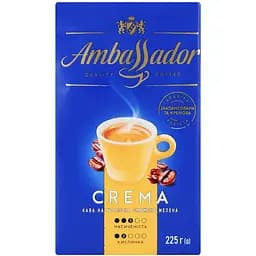 Кофе молотый Ambassador Crema натурально жареный 225 г (941925)