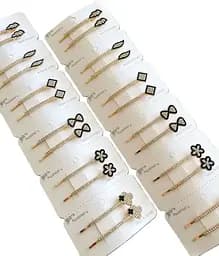 Заколки для волосся різні фігурки в асортименті з камінням набір 24 шт