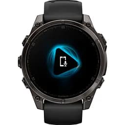 Смарт-годинник Garmin Fenix 8 AMOLED Sapphire 47mm Carbon Gray DLC Titanium with Black/Pebble Gray Silicone Band (010-02904-20) [115046] - мініатюра 7