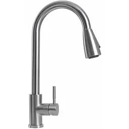 Смеситель для кухни с выдвижным изливом Platinum KT 8203 (8614) нержавеющая сталь