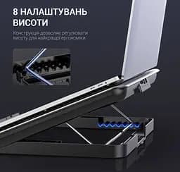 Охолоджувальна підставка для ноутбука до 17 дюймів OfficePro OPCP-500 2xUSB 1xfans - мініатюра 7