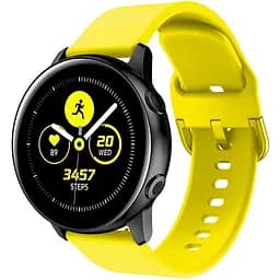 Силіконовий ремінець One Watchbands жовтий для Samsung Galaxy Watch Active 2 20mm (WB0021ONEOYELLOWA2MM)