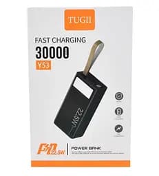 Повербанк WUW-TUGII Y53 Powerbank портативний акумулятор быстрая зарядка 30 000 mAh LED-індикація Чорний - мініатюра 5