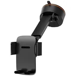 Автотримач Baseus Easy Control Clamp Pro Suction Cup Version із бездротовою зарядкою Black (SUYK020001) [100044]