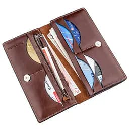 Шкіряне портмоне Grande Pelle 9.5х20х3 см acs0015779 - мініатюра 3