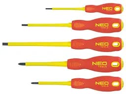 Отвертки диэлектрическая, SL,PH, сталь CrMo, набор 5шт Neo Tools hoz0014129