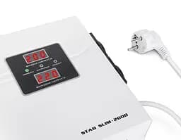 Стабілізатор напруги Real-EL STAB SLIM-2000 White 1600 Вт (EL122400008) - мініатюра 4