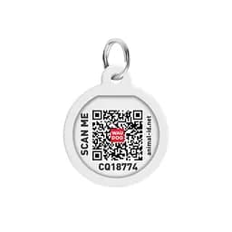 Адресник для собак і котів Waudog Smart ID з QR паспортом, Мілітарі, S, діаметр 25 мм - мініатюра 3