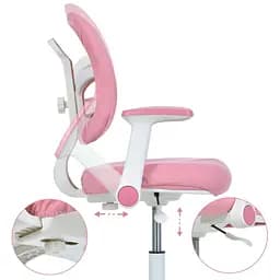 Дитяче крісло Bambi M 6250-8 з підлокітником і підніжкою рожеве (RLT57098) - мініатюра 4