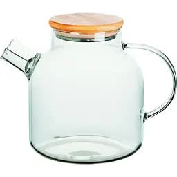 Заварник Ringel Joy 1500 мл загартоване скло, бамбукова кришка (RG-0002/1500)
