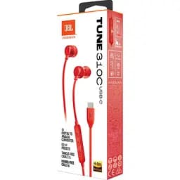Навушники JBL Tune 310C USB-C Red (JBLT310CRED) - мініатюра 6