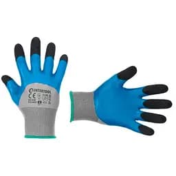 Рукавички робочі захисні Intertool латексні спінений зморшкуватий палець 10" (в упаковці 6 шт.)