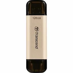 USB флеш накопичувач Transcend 128GB JetFlash 930 Gold-Black USB 3.2/Type-C (TS128GJF930C)