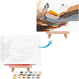 Картина за номерами Rosa Start Загадковий пейзаж 15х20 см з мольбертом