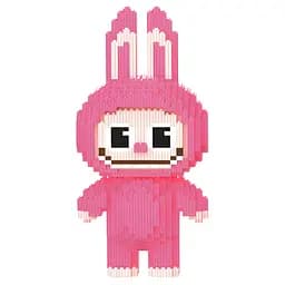 Детский конструктор Magic Blocks Зайчик Лабубу Малиновый на 3132 детали (9186)