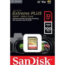 Карта пам'яті Sandisk 32GB SDHC Extreme PLUS Memory Card + 2 years Rescue (SDSDXWT-032G-GNCIN) - мініатюра 2
