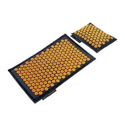 Коврик акупунктурный 4FIZJO Eco Mat Аппликатор Кузнецова с подушкой 68 x 42 см Navy Blue/Orange 4FJ0229 (P-5907739312143)