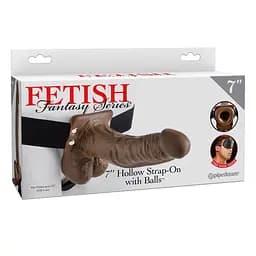 Порожнистий страпон Fetish Fantasy Series Hollow 20 см коричневий