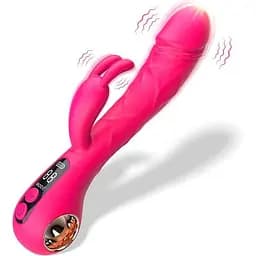 Вібратор Кролик для жінок силіконовий Satisfyer 22 см фуксія довжина
