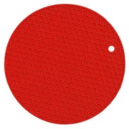 Підставка у вигляді сот кругла силіконова під гаряче килимок для чашки банки 17.5 см, Kitchen Master Червоний 87522