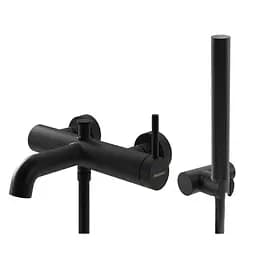 Смеситель для ванны Kohlman Axel black настенный KPL-QW110AB Черный матовый