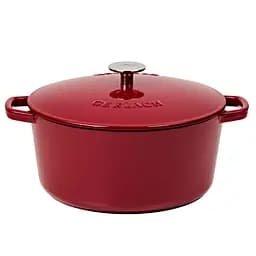 Каструля чавунна 26 см 5 л Gerlach Natur Iron бордова (5901035510579)