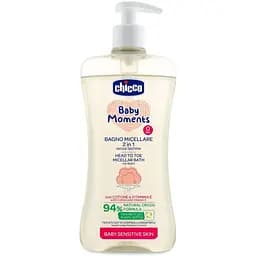 Шампунь-гель Chicco для тіла та волосся Baby Moments Без сліз, для чутливої шкіри, 500 мл (10241.00)