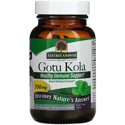 Готу кола Nature's Answer Gotu Kola Healthy Immune Support 330 мг 60 вегетаріанських капсул