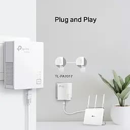 Комплект адаптерiв TP-Link Powerline TL-PA7017KIT AV1000, 1xGE, (TL-PA7017 2шт) - мініатюра 10