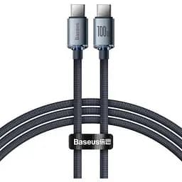 Кабель Baseus Crystal Shine Series Fast Charging Data Cable Type-C to Type-C 100W 1.2 м Черный