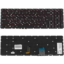 Клавіатура для ноутбука LENOVO (Y50-70, Y50-80) rus, black, без фрейма, підсвічування клавіш(оригінал) - мініатюра 2