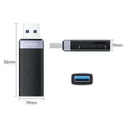 Кардридер Orico для SD & Micro SD USB 3.0 (ORICO-CS2D-A3-BK-EP) - мініатюра 2