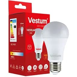 Светодиодная лампа Vestum A65 15W 3000K 220V E27 1-VS-1102