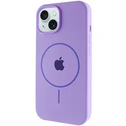 Чохол Epik Silicone Case Full Protective AA with MagSafe для Apple iPhone 15 Plus 6.7 Бузковий/Dasheen