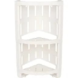 Полка Violet House Бамбу двухярусная угловая белая (1022 Бамбу WHITE)