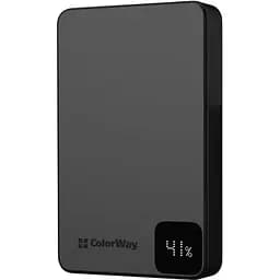 Батарея універсальна ColorWay 10 000 mAh PD/22.5W, 15W MagSafe Black (CW-PB100LPA1BK-WPDD)