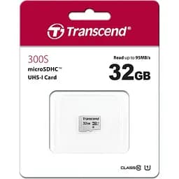 Карта пам'яті Transcend microSDHC 300S 32 GB UHS-I Class 10 [TS32GUSD300S] [34119] - мініатюра 2