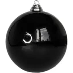 Ялинкова куля Linhai D12 см чорний пластик (891107)