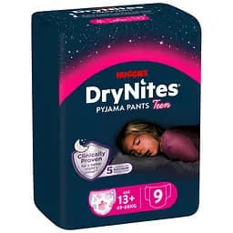 Підгузки-трусики для дівчаток Huggies DryNites 13+ (49-60 кг) 9 шт. - мініатюра 2