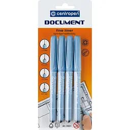 Набор линеров Centropen Document 4 шт. (2631/4/BL)