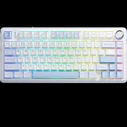 Клавіатура бездротова Aula F75 Gasket Greywood V3 RGB White/Blue (6948391208633)