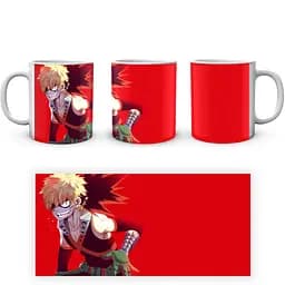 Кухоль GeekLand Моя геройська академія My Hero Academia Бакуго в бойовому костюмі на червоному тлі MHA 02.504 330 мл білий - мініатюра 3