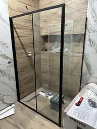 Душова кабіна Dusel DSL191B+DSL195B Black Matt 1200x900x1900, Чорний матовий, Універсальна, прозрачний, Чорний матовий, 120x90 - мініатюра 4
