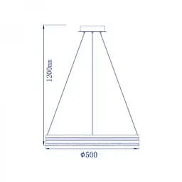 Свiтильник свiтлодiодний Feron AL6610 золотий 50W (40284) - мініатюра 3