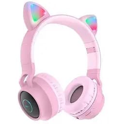 Навушники з вушками Hoco W27 Cheerful Cat Ear бездротове підсвічування 6931474718464 - мініатюра 2