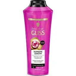 Шампунь Gliss Supreme Length для довгого волосся схильного до пошкоджень та жирності 400 мл