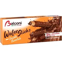 Трубочки вафельные Balconi двойной шоколад 120 г