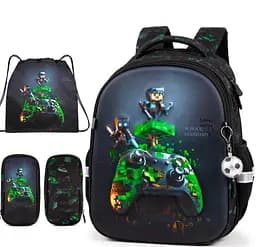 Шкільний ортопедичний рюкзак 3 в 1 для хлопчика School Standard 38х30х18 см Майнкрафт початкової школи (Full 170-86) - мініатюра 2